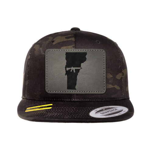 Keep Vermont Tactical Leather Patch Black Multicam Snapback