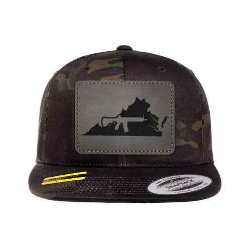 Keep Virgnia Tactical Leather Patch Black Multicam Snapback