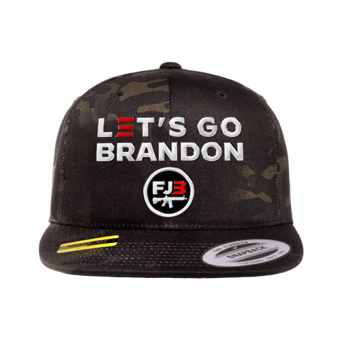 Let's Go Brandon Emblem Tactical Black MultiCam Hat Snapback