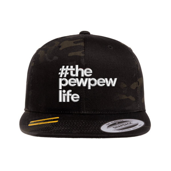 #ThePewPewLife Tactical Black MultiCam Hat Snapback