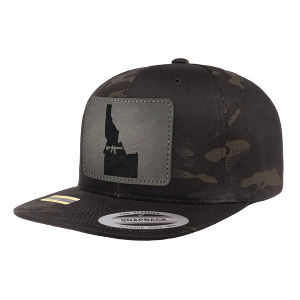 Keep Idaho Tactical Leather Patch Black Multicam Snapback