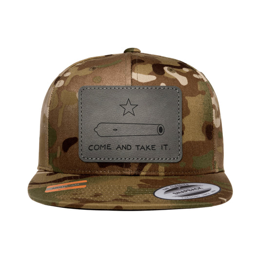 Come And Take It Leather Patch Tactical Arid Snapback