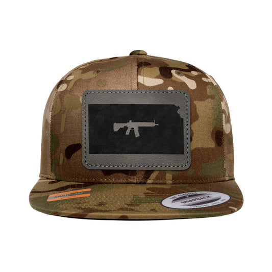 Keep Kansas Tactical Leather Patch Tactical Arid Snapback