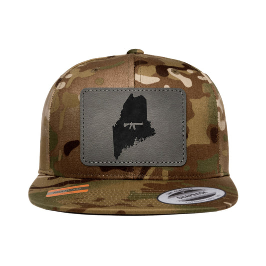 Keep Maine Tactical Leather Patch Tactical Arid Snapback