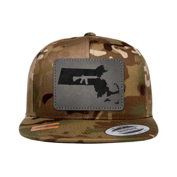 Keep Massachusetts Tactical Leather Patch Tactical Arid Snapback
