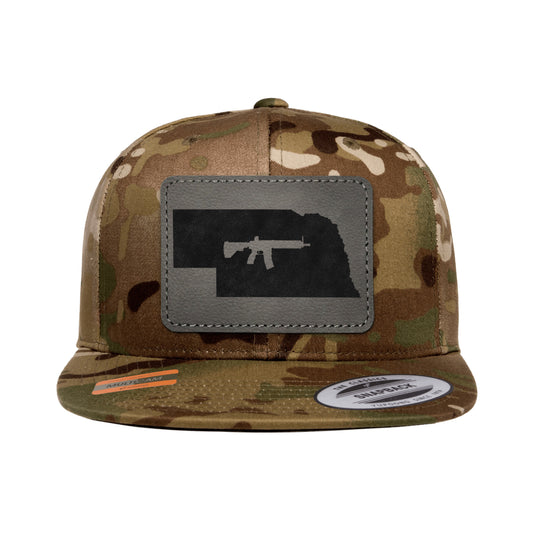 Keep Nebraska Tactical Leather Patch Tactical Arid Snapback