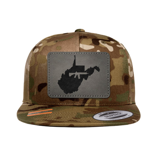 Keep West Virginia Tactical Leather Patch Tactical Arid Snapback
