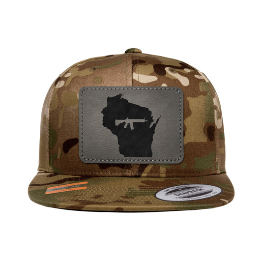 Keep Wisconsin Tactical Leather Patch Tactical Arid Snapback