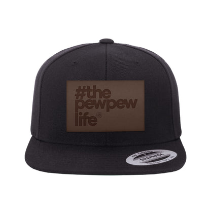 #ThePewPewLife Leather Patch Snapback