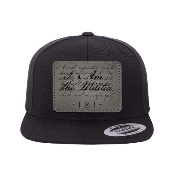 I Am The Militia Leather Patch Hat Snapback