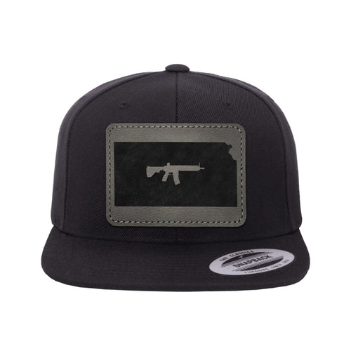 Keep Kansas Tactical Leather Patch Hat Snapback