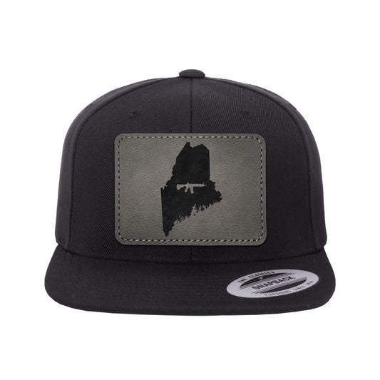 Keep Maine Tactical Leather Patch Hat Snapback