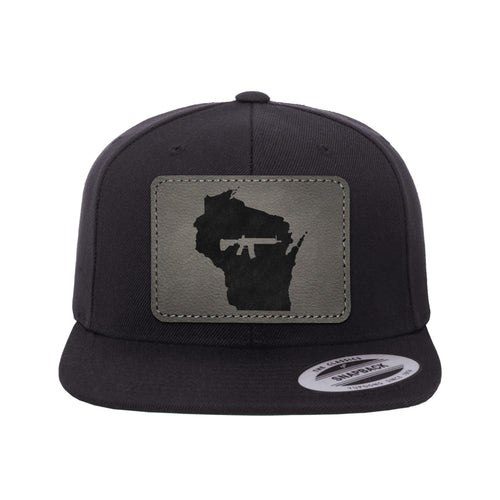 Keep Wisconsin Tactical Leather Patch Hat Snapback