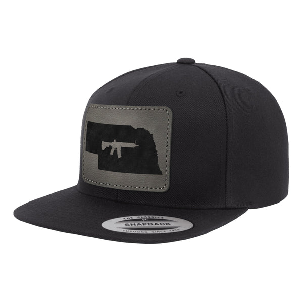 Keep Nebraska Tactical Leather Patch Hat Snapback