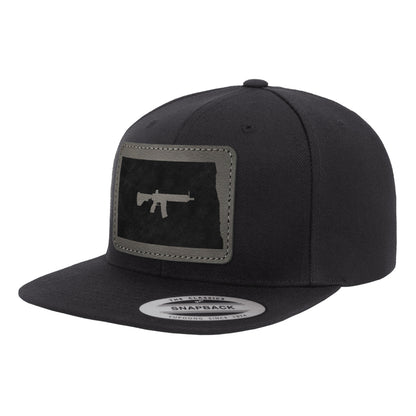 Keep North Dakota Tactical Leather Patch Hat Snapback