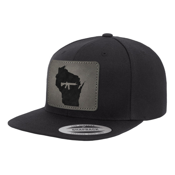 Keep Wisconsin Tactical Leather Patch Hat Snapback
