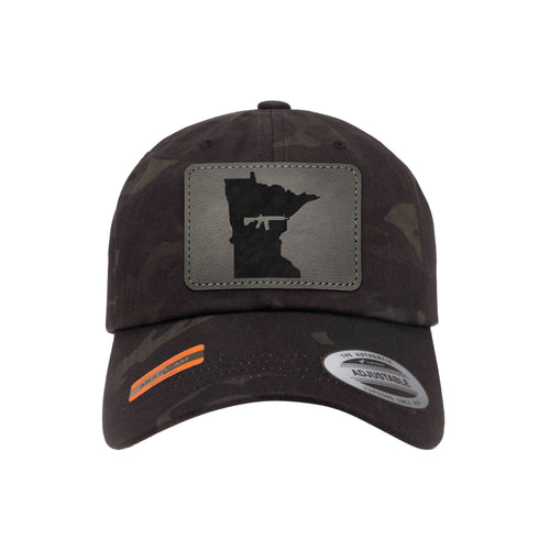 Keep Minnesota Tactical Leather Patch Black Multicam Dad Hat
