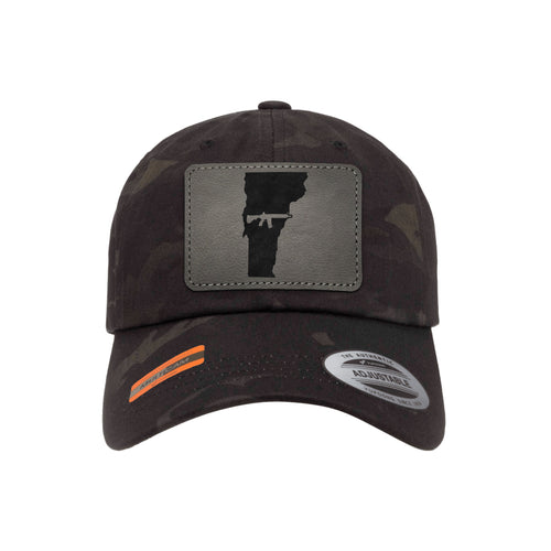 Keep Vermont Tactical Leather Patch Black Multicam Dad Hat