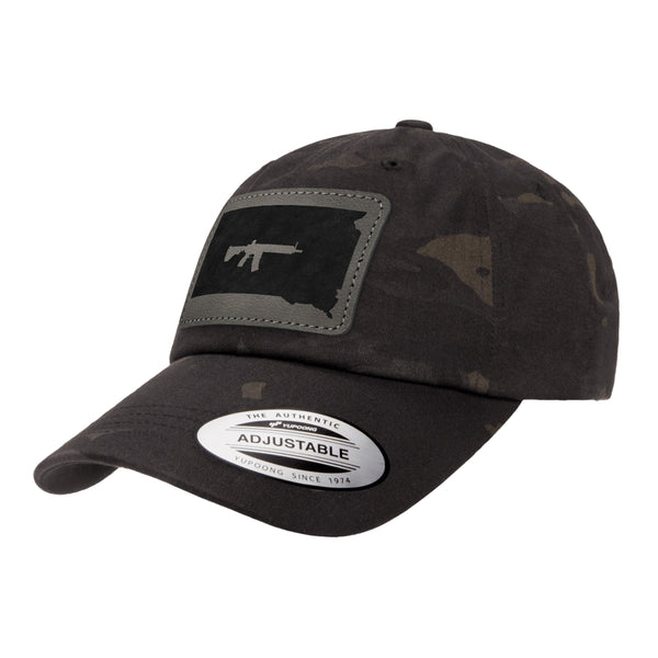 Keep South Dakota Tactical Leather Patch Black Multicam Dad Hat