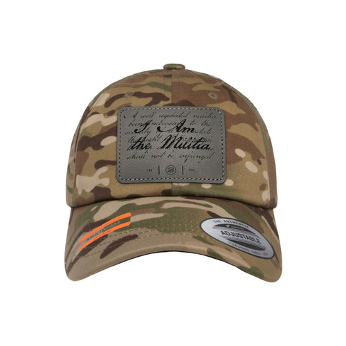 I Am The Militia Leather Patch Dad Hat Tactical Arid