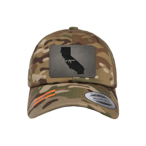 Keep California Tactical Leather Patch Dad Hat Tactical Arid