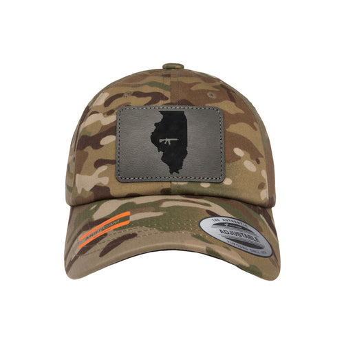 Keep Illinois Tactical Leather Patch Dad Hat Tactical Arid