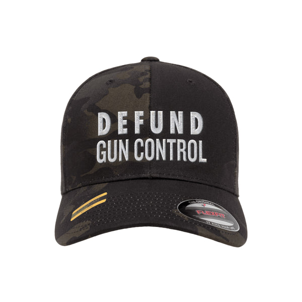 Defund Gun Control FlexFit Hat Tactical Black MultiCam