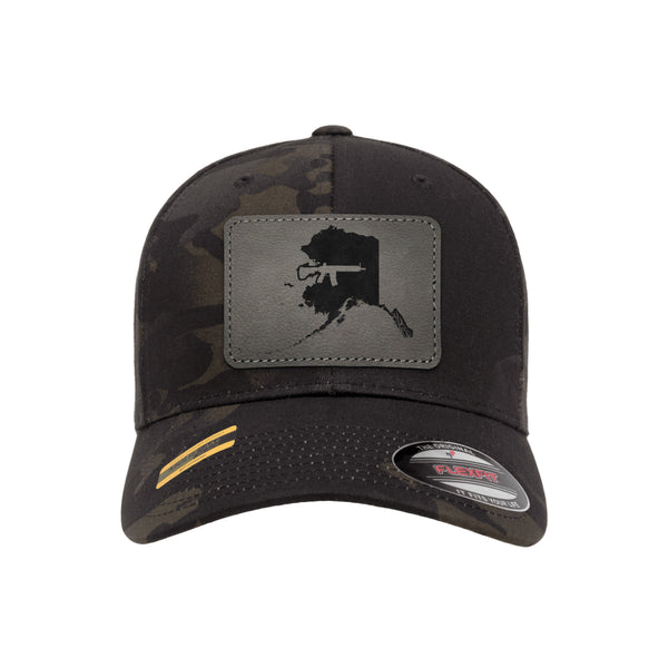 Keep Alaska Tactical Leather Patch Black Multicam Hat Flexfit