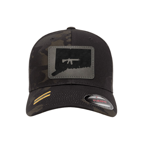 Keep Connecticut Tactical Leather Patch Black Multicam Hat Flexfit