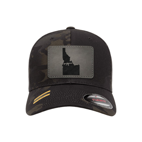Keep Idaho Tactical Leather Patch Black Multicam Hat Flexfit