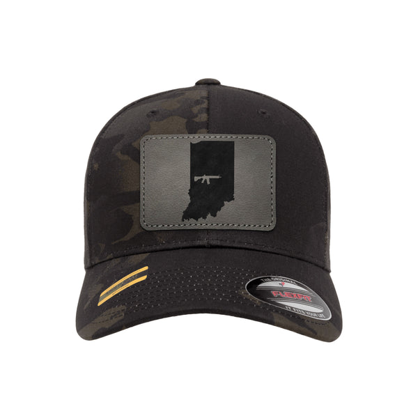 Keep Indiana Tactical Leather Patch Black Multicam Hat Flexfit