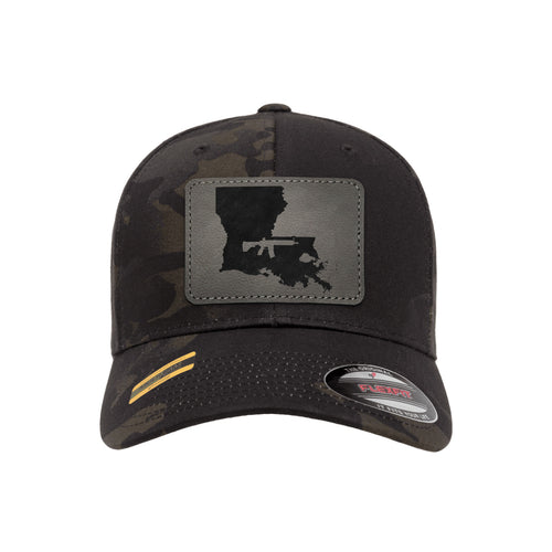 Keep Louisiana Tactical Leather Patch Black Multicam Hat Flexfit