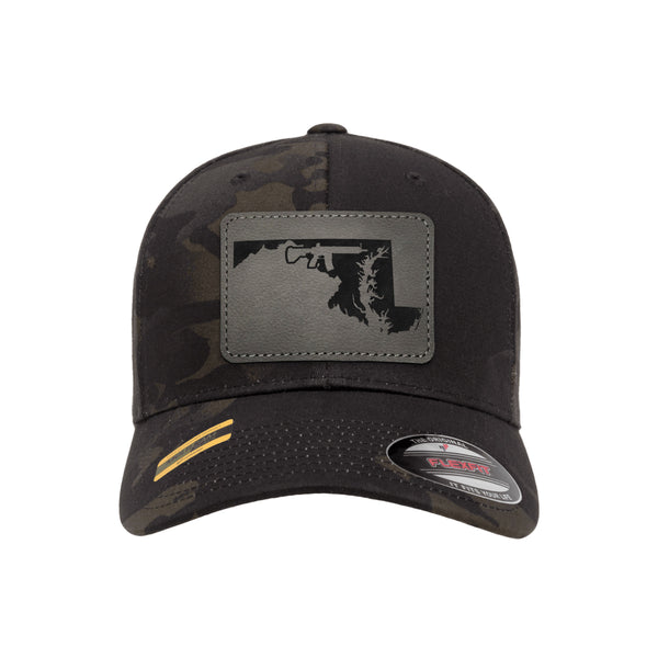 Keep Maryland Tactical Leather Patch Black Multicam Hat Flexfit