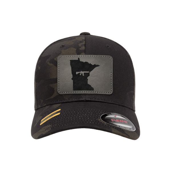 Keep Minnesota Tactical Leather Patch Black Multicam Hat Flexfit