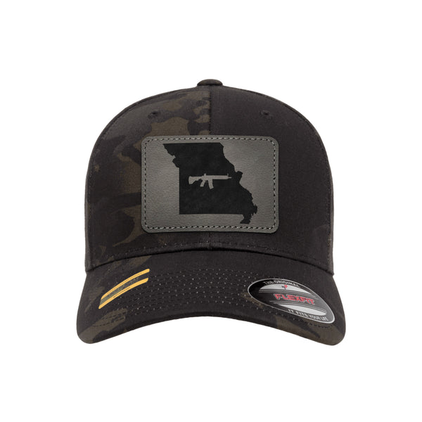 Keep Missouri Tactical Leather Patch Black Multicam Hat Flexfit