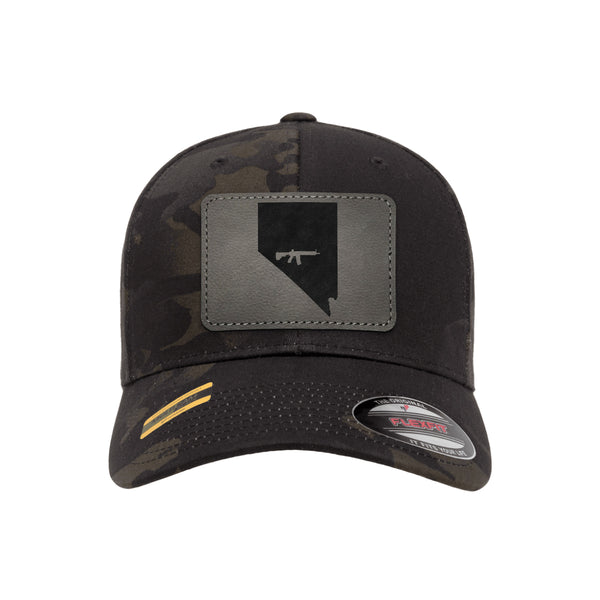 Keep Nevada Tactical Leather Patch Black Multicam Hat Flexfit