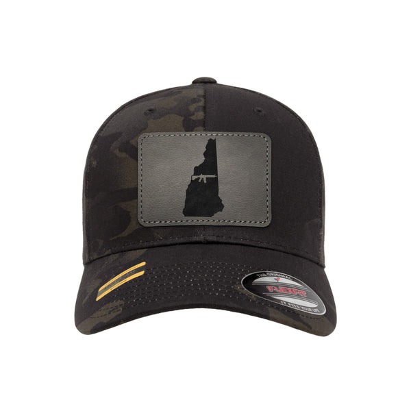 Keep New Hampshire Tactical Leather Patch Black Multicam Hat Flexfit