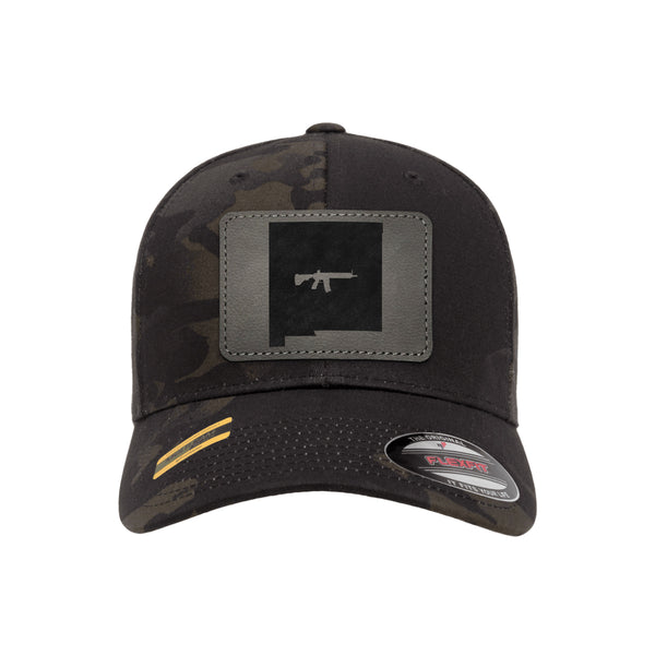 Keep New Mexico Tactical Leather Patch Black Multicam Hat Flexfit