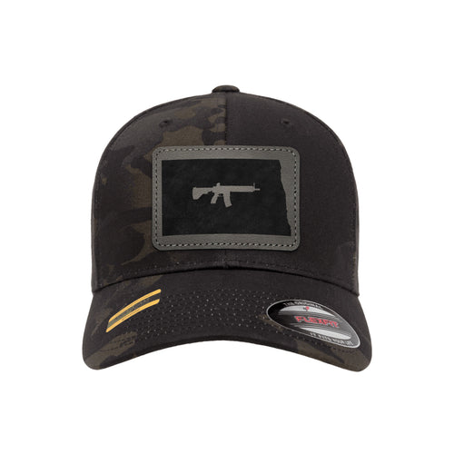 Keep North Dakota Tactical Leather Patch Black Multicam Hat Flexfit