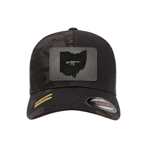 Keep Ohio Tactical Leather Patch Black Multicam Hat Flexfit