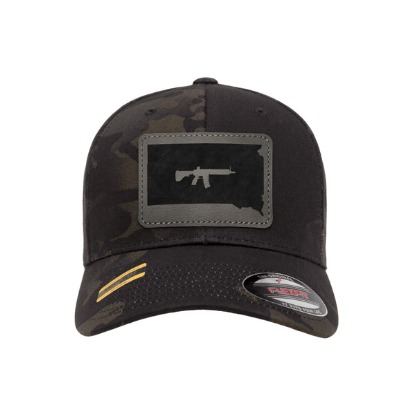 Keep South Dakota Tactical Leather Patch Black Multicam Hat Flexfit