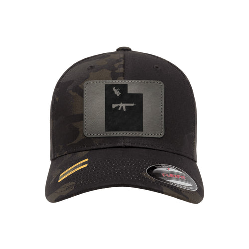 Keep Utah Tactical Leather Patch Black Multicam Hat Flexfit