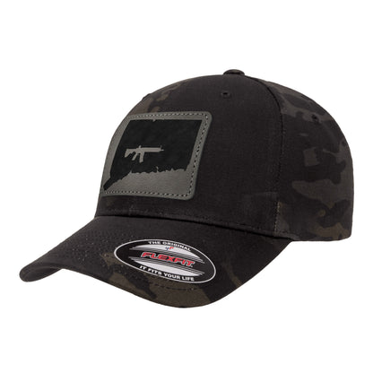 Keep Connecticut Tactical Leather Patch Black Multicam Hat Flexfit