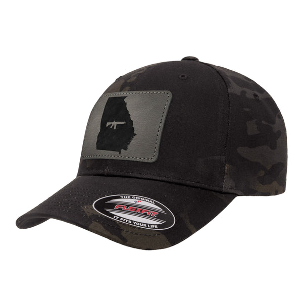Keep Georgia Tactical Leather Patch Black Multicam Hat Flexfit