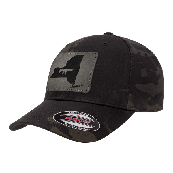 Keep New York Tactical Leather Patch Black Multicam Hat Flexfit