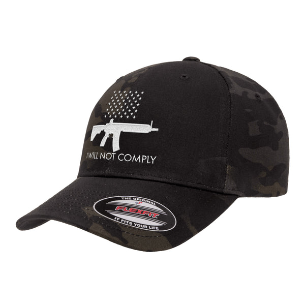 I Will NOT Comply FlexFit Hat Tactical Black MultiCam