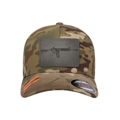 AR-15 Beauty in Lines Leather Patch Tactical Arid Hat FlexFit