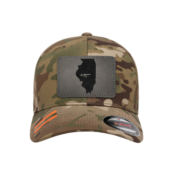 Keep Illinois Tactical Leather Patch Tactical Arid Hat FlexFit