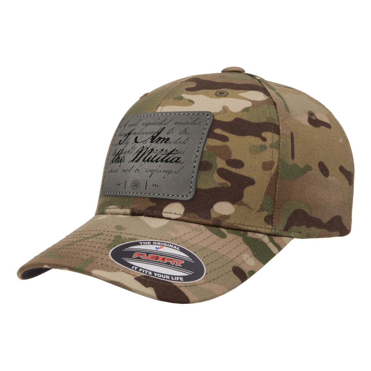 I Am The Militia Leather Patch Tactical Arid Hat FlexFit