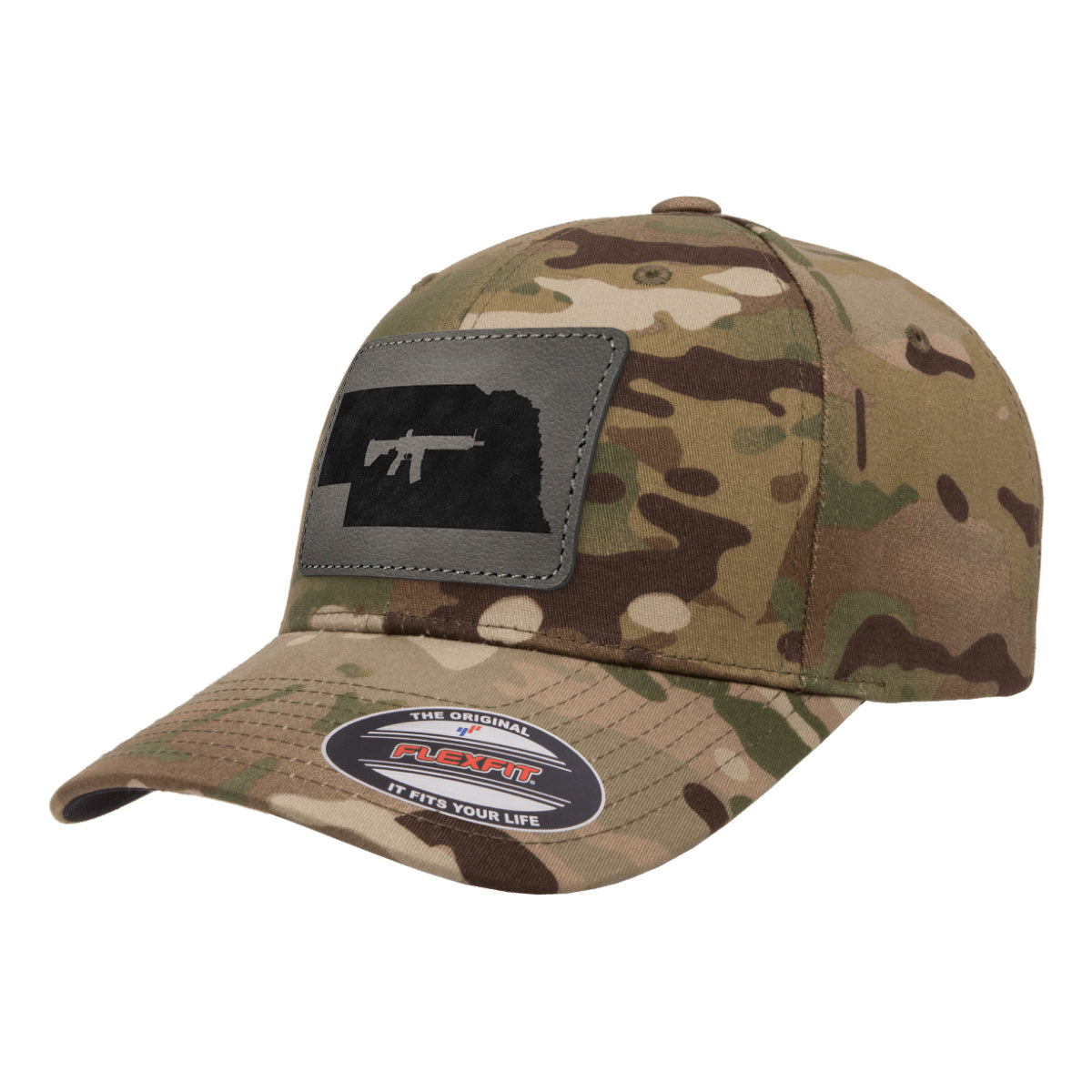 Keep Nebraska Tactical Leather Patch Tactical Arid Hat FlexFit